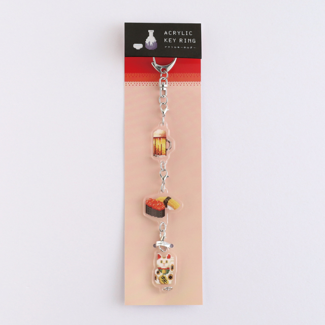 Pixelook 3連アクリルキーホルダー<居酒屋> PL-032