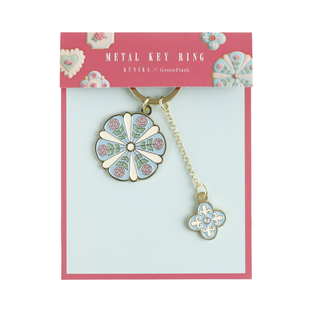 KUNIKA 2連メタルキーホルダー（blue） KG-024