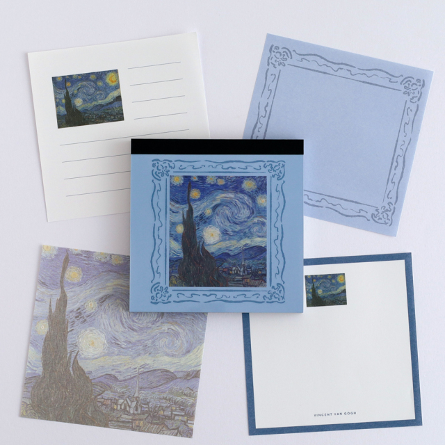 【再販なし＆レア商品】メロジョイ　ノントーストトースト　星月夜　ヘッダー台紙付き ゴッホ ギフトメッセージカード 星月夜 | hmm, by 東京都美術館