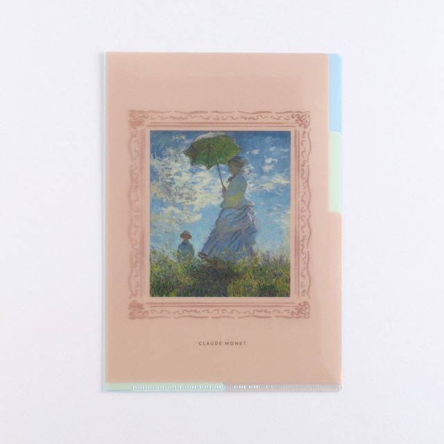 DAILY MUSEUM A5ポケットクリアファイル<散歩、日傘をさす女性> MU-016