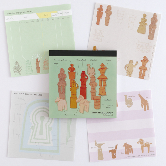 STUDY HOLIC メモパッド・スクエア（考古学/古墳時代）ST-303