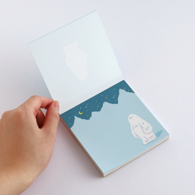 ミカクニン メモパッド・スクエア(イエティ) MN-001 | デザイン