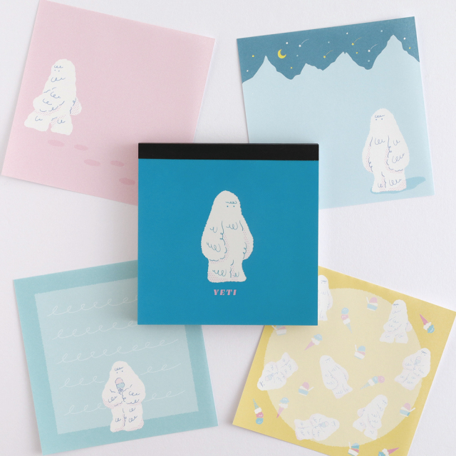 ミカクニン メモパッド・スクエア(イエティ) MN-001 | デザイン