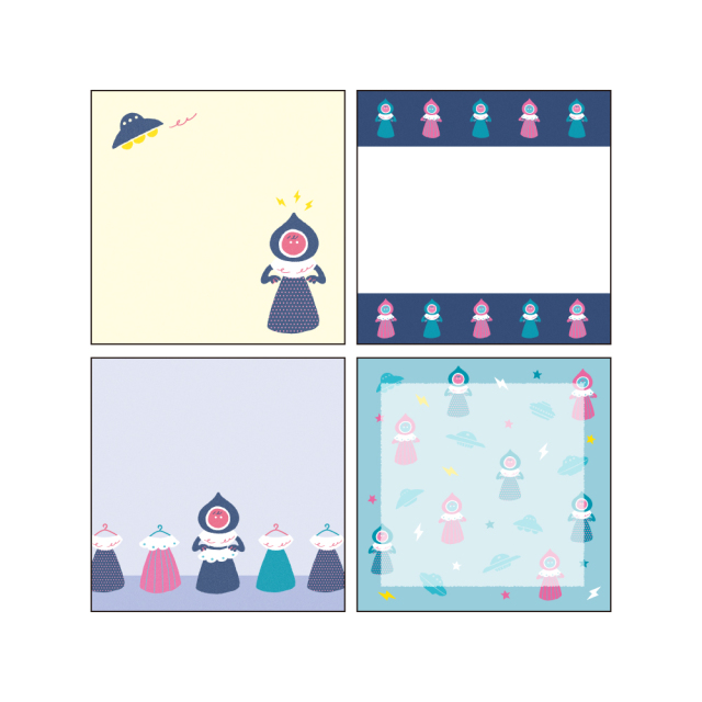 ミカクニン メモパッド・スクエア(フラットウッズモンスター) MN-004