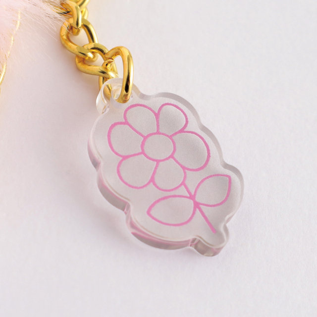 miffy ファー付きアクリルキーホルダー（pink） BM-455 | デザイン