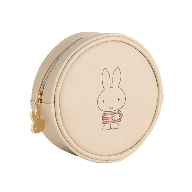 miffy 丸型ポーチ（beige） BM-458 | デザインステーショナリーの