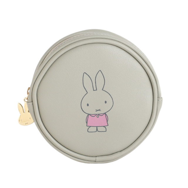 miffy 丸型ポーチ（gray） BM-459 | デザインステーショナリーの