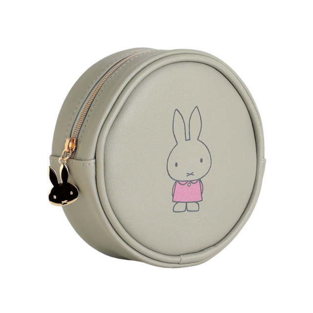 miffy 丸型ポーチ（gray） BM-459 | デザインステーショナリーの