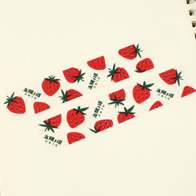 太陽ノ塔洋菓子店 クリアマスキングテープ（イチゴ） TY-008