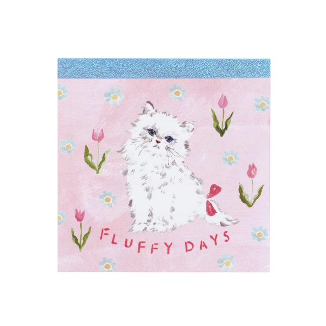利光春華 メモパッド・スクエア(tulip cat) TH-002