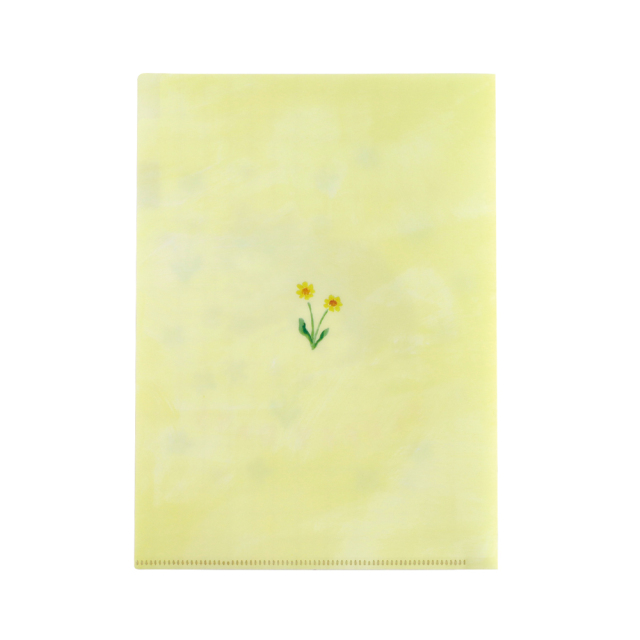 利光春華 A5ポケットクリアファイル（yellow ribbon cat） TH-015