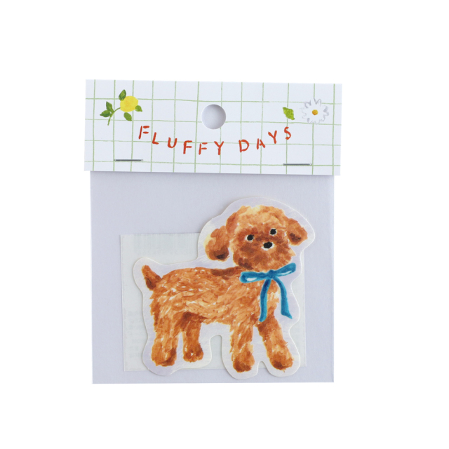 利光春華 ステッカー(blue ribbon dog) TH-021