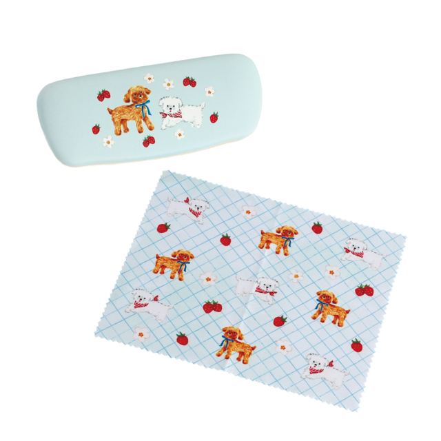 利光春華 メガネケース&クロスセット(dog) TH-028