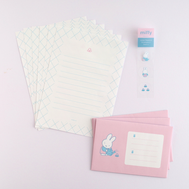 miffy レターセット（flower） BM-479 | デザインステーショナリーの