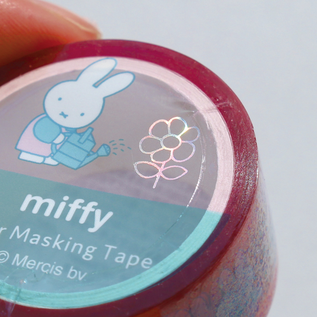 miffy オーロラ箔クリアマスキングテープ(flower) BM-483 | デザイン