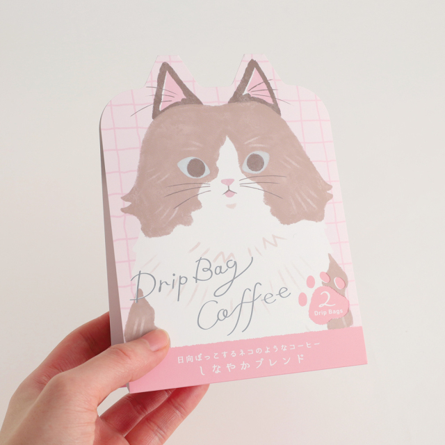 【一度のみ使用】droguerie　dosha bag ぐりねこ　人気作家 ドリップバッグコーヒー（しなやか) GRD-092 | デザイン