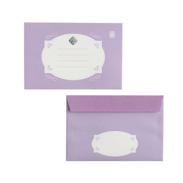 KUNIKA レターセット（purple） KG-044 | デザインステーショナリーの