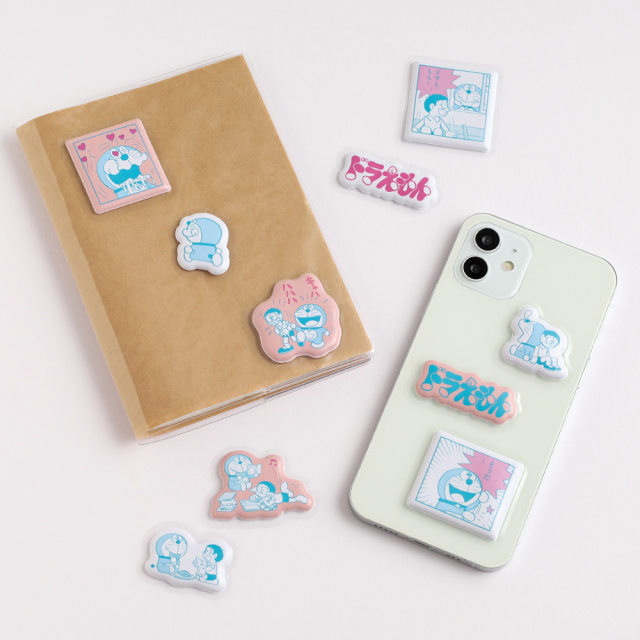 ドラえもん ぷっくりフレークシール（orange）DG-423 | デザイン