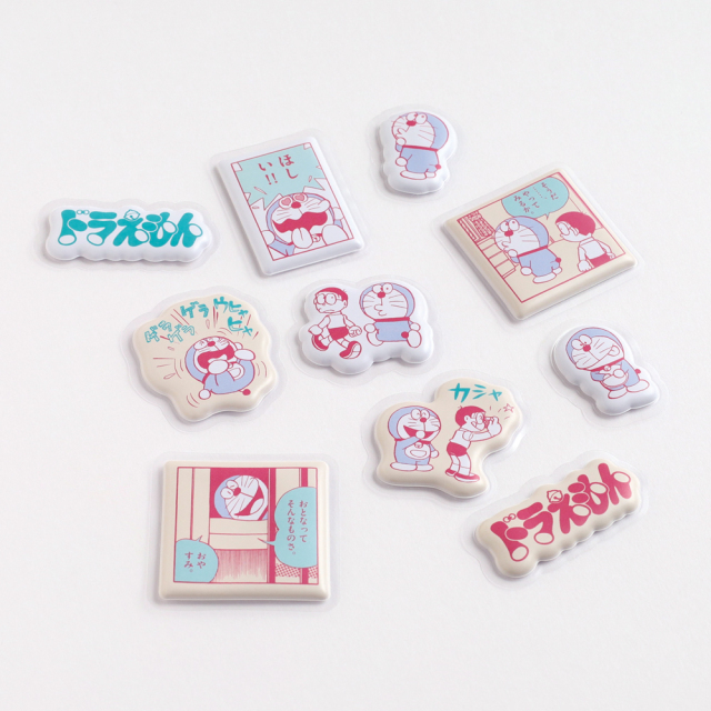 ドラえもん ぷっくりフレークシール（cream）DG-424 | デザイン
