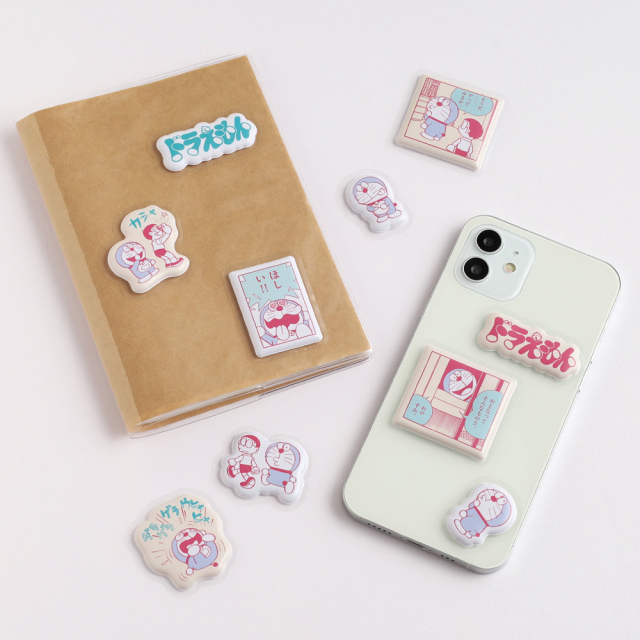 ドラえもん ぷっくりフレークシール（cream）DG-424 | デザイン