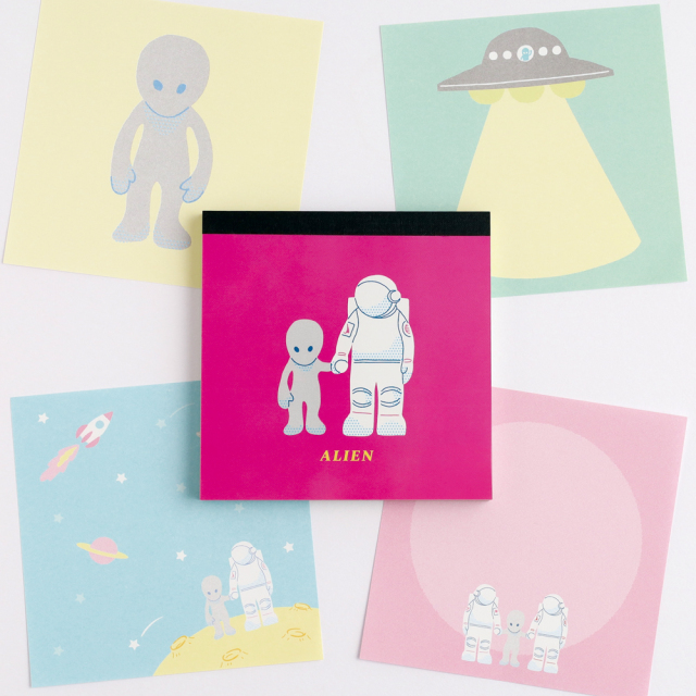 ミカクニン メモパッド・スクエア(宇宙) MN-033 | デザイン