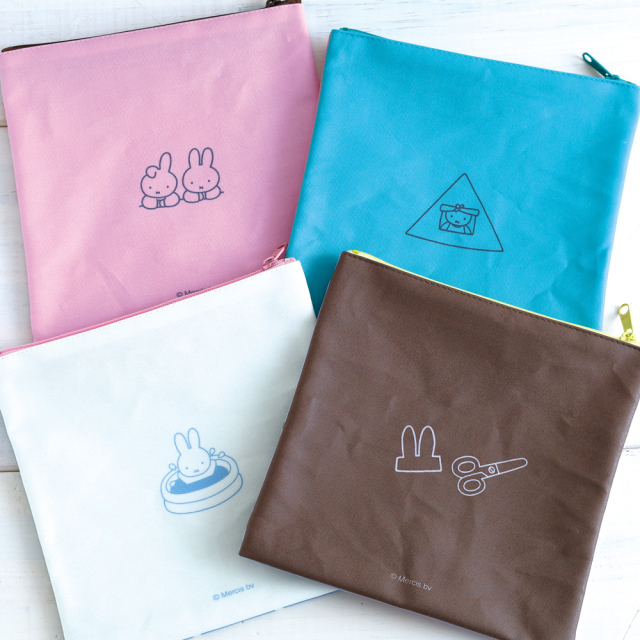 ✨ミッフィーポーチ&パスケース　色々グッズセット　17点✨ miffy スクエアポーチ＜purple＞ BM-219 | デザイン