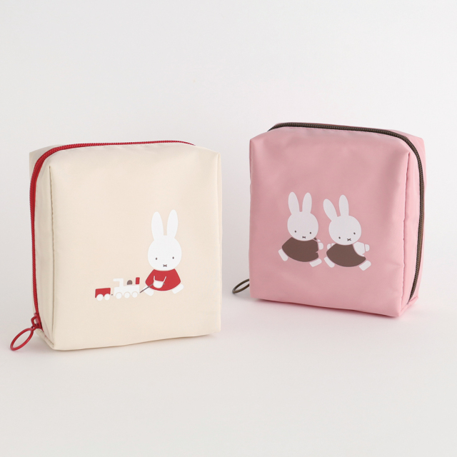 miffy スクエアポーチ<pink> BM-372 | デザインステーショナリーの