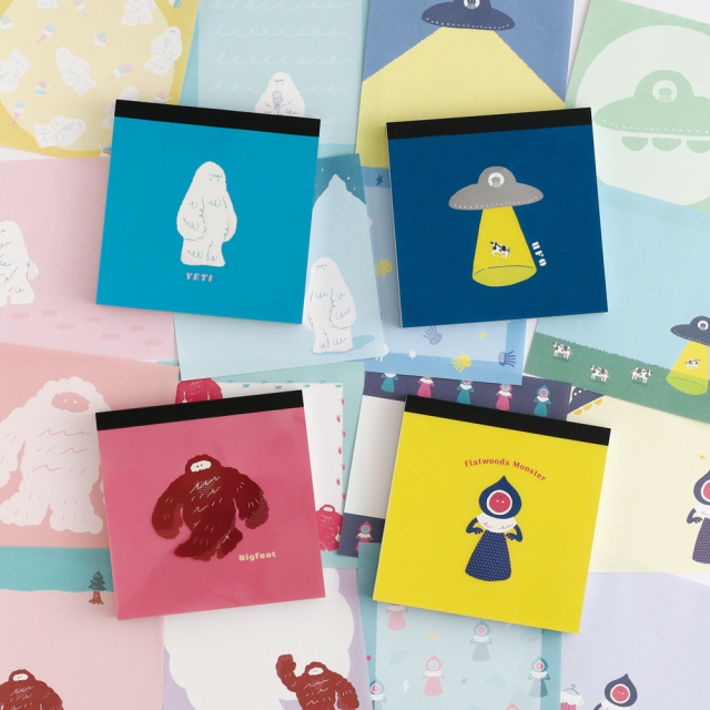 ミカクニン メモパッド・スクエア(UFO) MN-002 | デザイン