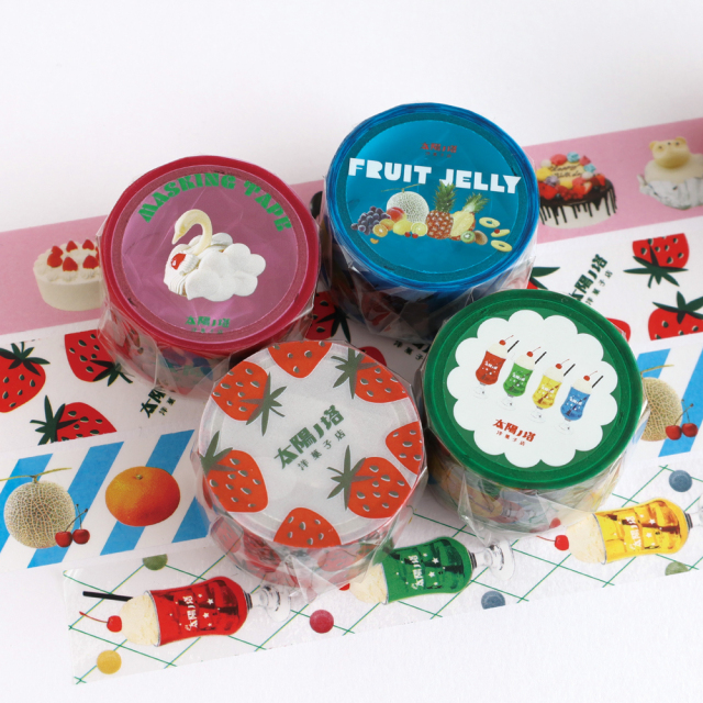 太陽ノ塔洋菓子店 クリアマスキングテープ（イチゴ） TY-008