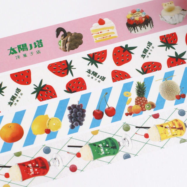 太陽ノ塔洋菓子店 クリアマスキングテープ（イチゴ） TY-008