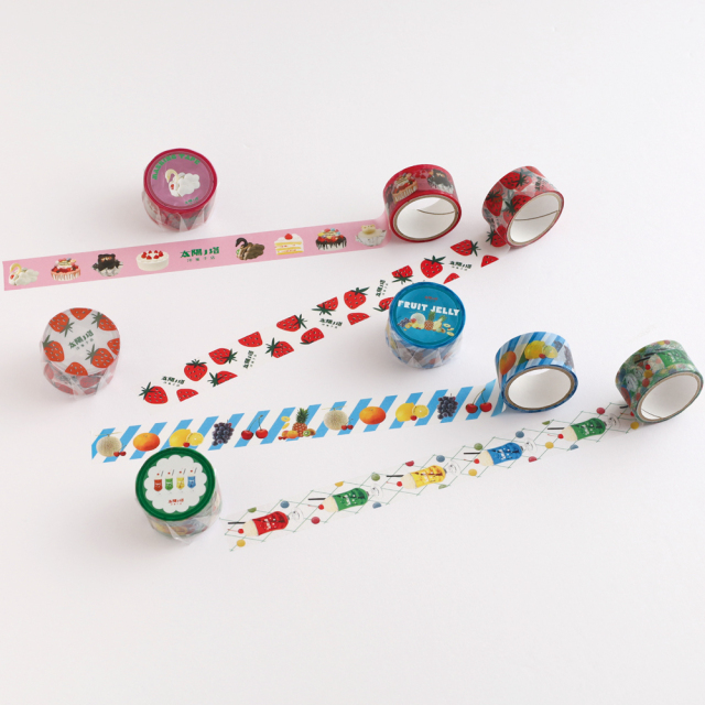太陽ノ塔洋菓子店 クリアマスキングテープ（イチゴ） TY-008