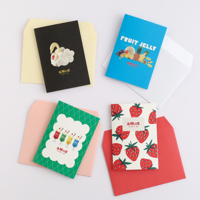 太陽ノ塔洋菓子店 メッセージカード（イチゴ） TY-016 | デザイン