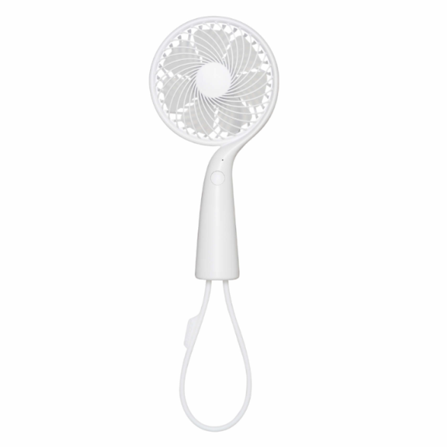ハンディファン GH-FANHHG-WH USB充電式 風力調節 静音 携帯
