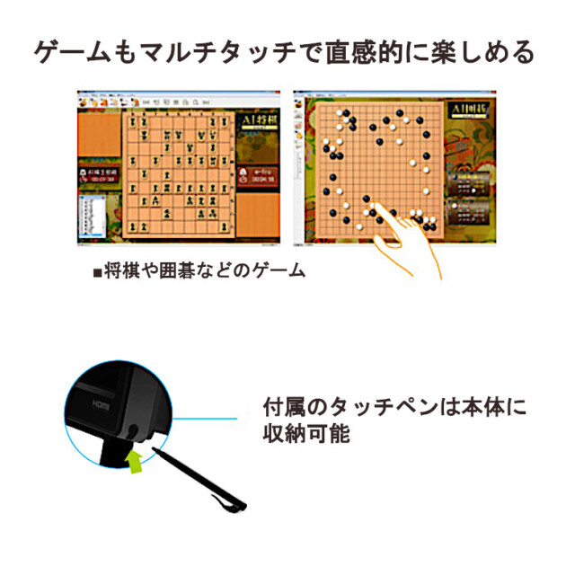 GREEN HOUSE 21.5インチ 光学式タッチ液晶ディスプレイ ワイド | GH-LCT22D-BK | GREEN HOUSE グリーンハウス