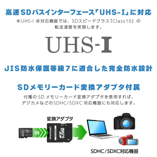 microSDXCカード 64GB UHS-I対応 高速転送 IPX7 防水 NINTENDOSWITCH