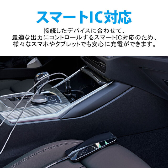 DLP3520N 自動車用充電器 Car Charger TypeA×2
