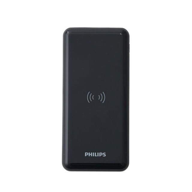 PHILIPS ワイヤレスモバイルバッテリー ブラック Philips フィリップス モバイルバッテリー ワイヤレス 10000mAh