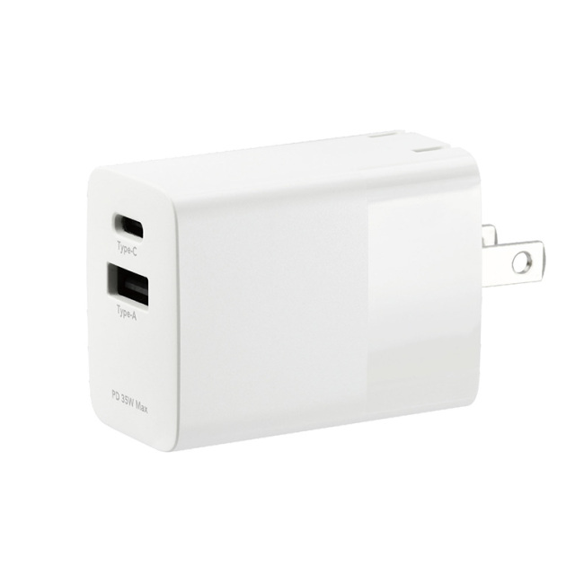 ACアダプター 2ポート PD 35W 高速充電 ACアダプター Type-A Type-C