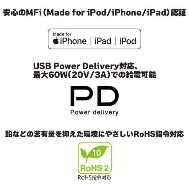 Type-C to Lightning 15cm 強靭ケーブル iPhone・iPad・iPod