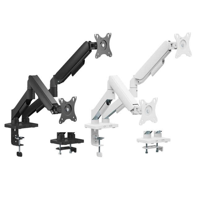 モニターアーム ガススプリング式 17-32インチ 耐荷重2-9kg 上下左右