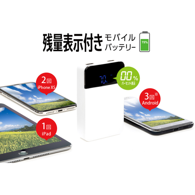 【在庫処分価格】モバイルバッテリー 10,000mAh USB Type-A×2 コンパクト USB Nintendo Switch対応 スマホ PSE認証 2台同時充電 ニンテンドースイッチ 機内持ち込み GH-BTG100