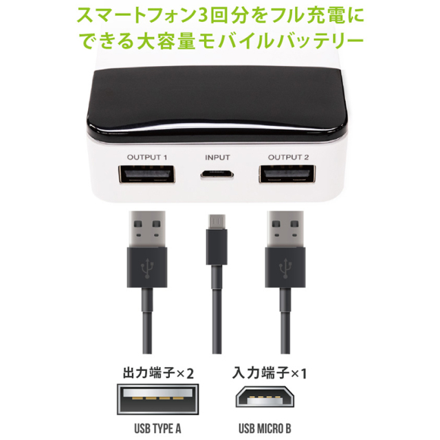 【在庫処分価格】モバイルバッテリー 10,000mAh USB Type-A×2 コンパクト USB Nintendo Switch対応 スマホ PSE認証 2台同時充電 ニンテンドースイッチ 機内持ち込み GH-BTG100