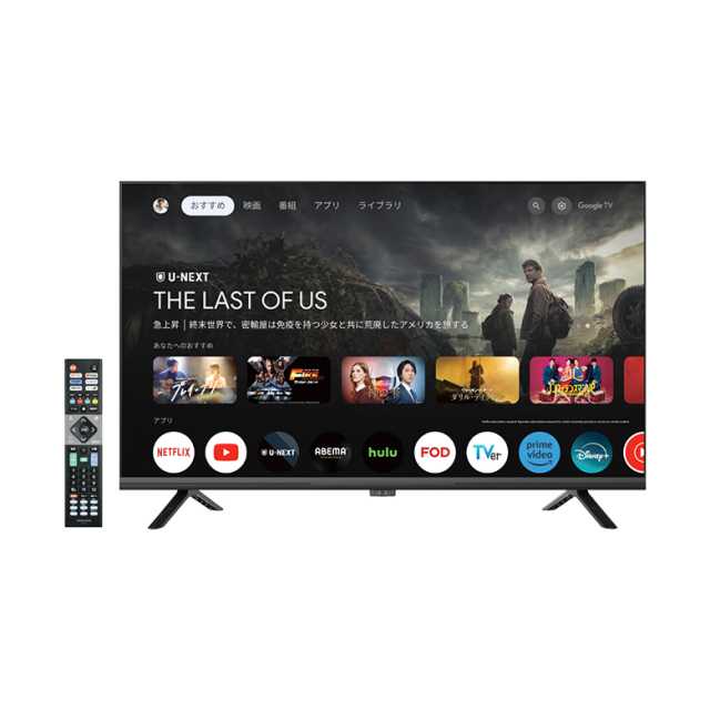 32インチ スマートテレビ Google TV GH-EC32GTVB-BK ハイビジョン ダブルチューナー 32型 液晶テレビ 地上・BS・110度CSデジタル HDMI 壁掛け 一人暮らし amazonプライム YouTube Netflix グリーンハウス