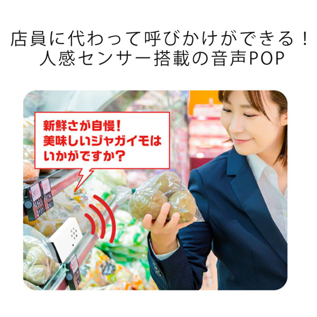 人感センサー搭載 音声POP SDカード 自動で音声再生 店内ポップ 音声