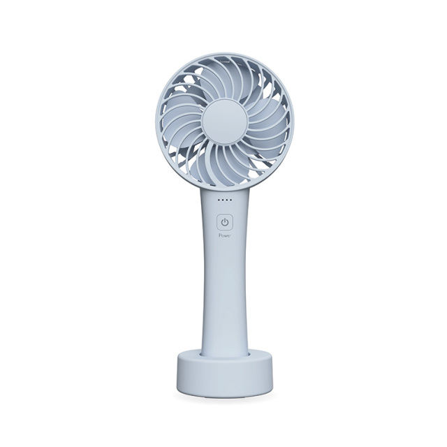 【仕入れ価格10個】ハンディファン　グレー　125g　風量2段階　小型　充電式 2枚羽 ミニ ハンディファン Wファン 静音 強力 卓上 扇風機 充電