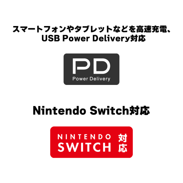 ACアダプター 2ポート 最大出力20W PD対応 高速充電 急速充電 AC充電器 USB Type-C Type-A スマホ 充電器 スマートフォン アダプタ 急速 iphone android Nintendo Switch GH-JD2PA