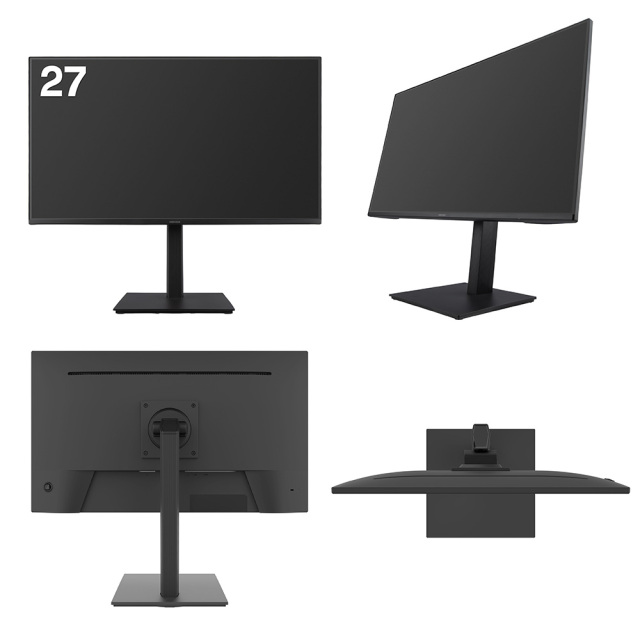 27型ワイド LED液晶ディスプレイ フルHD 昇降スタンド 120Hz 高解像度