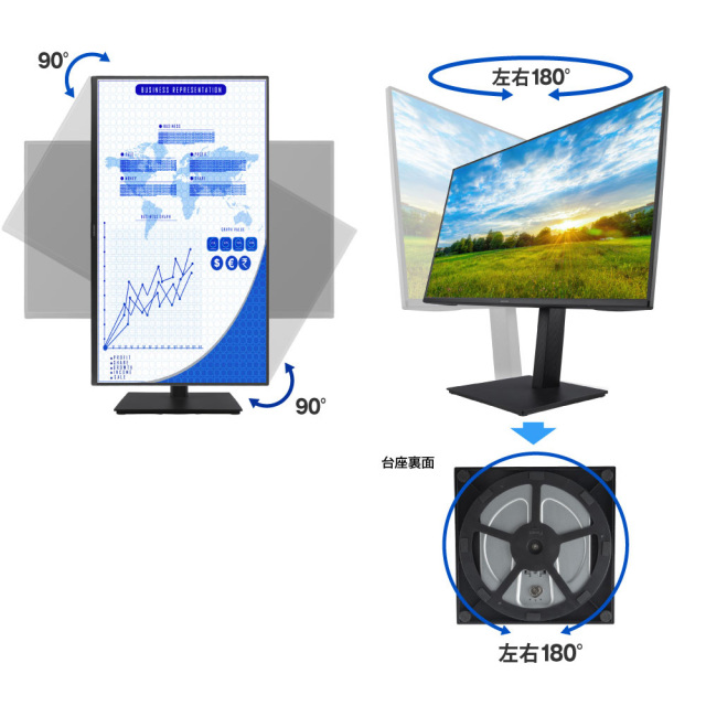 液晶ディスプレイ 27型 27インチ4K液晶ディスプレイ (27型/3840×2160、4K/UHD、16:9/1920×1080