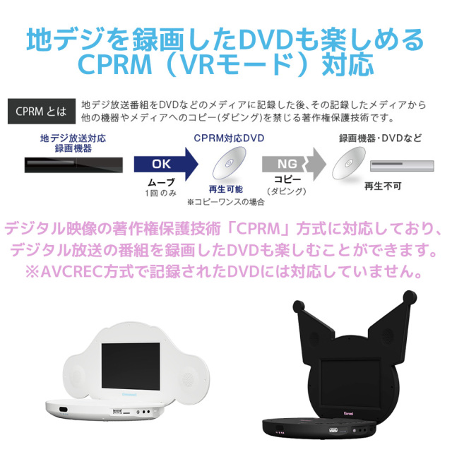 サンリオポータブルDVDプレーヤー　GH-PDV7SR