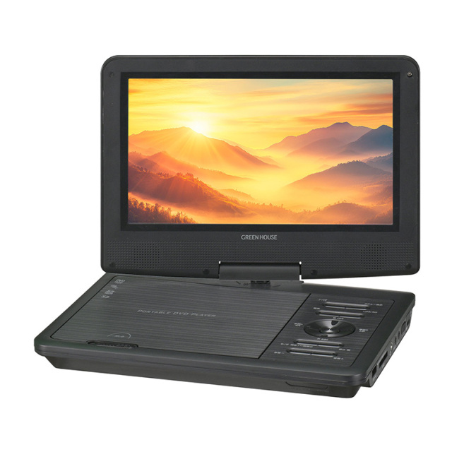 9型ワイドポータブルDVDプレーヤー 9インチ 内蔵バッテリー 4WAY電源